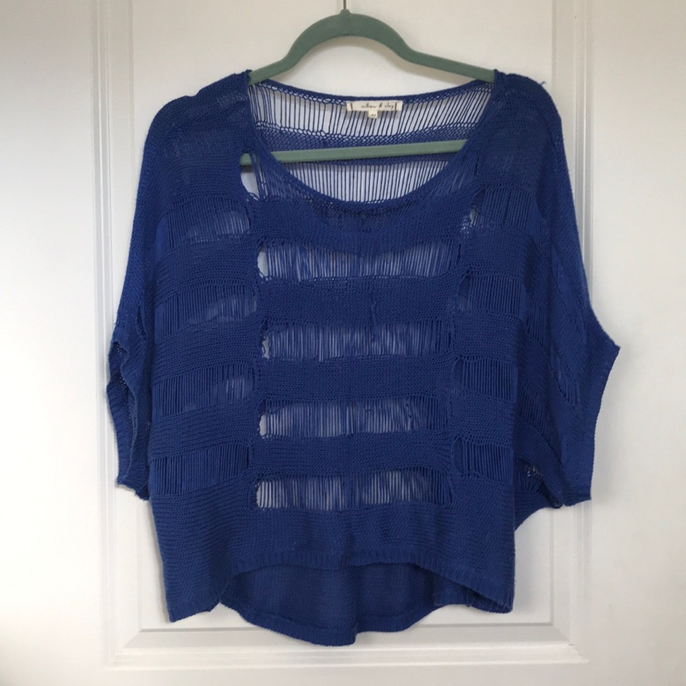 Distressed Blue Sweater
